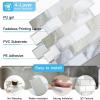 image:imageArt3d Peel and Stick Black with Silver Grout Wall Tiles  10Pack of 12 x12 Thickened Design Backsplash SelfAdhesive Tile for Kitchen amp Bathroom DecorBeige  White
