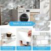 image:imageArt3d Peel and Stick Black with Silver Grout Wall Tiles  10Pack of 12 x12 Thickened Design Backsplash SelfAdhesive Tile for Kitchen amp Bathroom DecorBeige  White