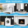 image:imageArt3d Peel and Stick Black with Silver Grout Wall Tiles  10Pack of 12 x12 Thickened Design Backsplash SelfAdhesive Tile for Kitchen amp Bathroom DecorWhite with Silver Grout