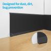 image:imageArt3d 20ft Vinyl Wall Baseboard Trim Peel and Stick for Wall Edges Furniture Decoration Wall Molding Trim BlackBaseboard Matt Black