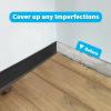 image:imageArt3d 20ft Vinyl Wall Baseboard Trim Peel and Stick for Wall Edges Furniture Decoration Wall Molding Trim BlackBaseboard Matt Black