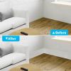 image:imageArt3d 20ft Vinyl Wall Baseboard Trim Peel and Stick for Wall Edges Furniture Decoration Wall Molding Trim BlackBaseboard Snowwhite