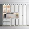 image:imageArt3d 20ft Vinyl Wall Baseboard Trim Peel and Stick for Wall Edges Furniture Decoration Wall Molding Trim BlackMolding Trim Black