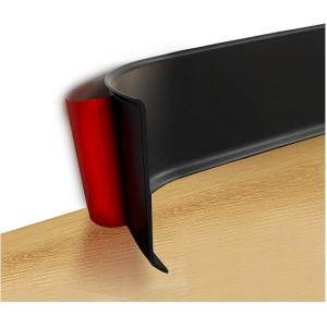 image:imageArt3d 20ft Vinyl Wall Baseboard Trim Peel and Stick for Wall Edges Furniture Decoration Wall Molding Trim BlackBaseboard Matt Black