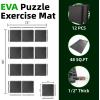 image:imageArt3d 6 Pack 24 x 24 EVA Interlocking Exercise Mats 12 Thick Foam Puzzle Flooring for Workout Gym Equipments Training Areas 24 SqFT BlackBlack