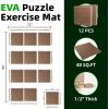 image:imageArt3d 6 Pack 24 x 24 EVA Interlocking Exercise Mats 12 Thick Foam Puzzle Flooring for Workout Gym Equipments Training Areas 24 SqFT BlackDark Walnut