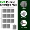 image:imageArt3d 6 Pack 24 x 24 EVA Interlocking Exercise Mats 12 Thick Foam Puzzle Flooring for Workout Gym Equipments Training Areas 24 SqFT BlackGrey