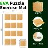 image:imageArt3d 6 Pack 24 x 24 EVA Interlocking Exercise Mats 12 Thick Foam Puzzle Flooring for Workout Gym Equipments Training Areas 24 SqFT BlackTeak