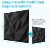 image:imageArt3d 100 Pack Decorative 3D Wall Panels 97 SqFeet PVC Interior Wall Dcor 118x118 BlackBlack