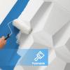 image:imageArt3d 100 Pack Decorative 3D Wall Panels 97 SqFeet PVC Interior Wall Dcor 118x118 BlackChocolate