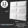 image:imageArt3d 100 Pack Decorative 3D Wall Panels 97 SqFeet PVC Interior Wall Dcor 118x118 BlackChocolate