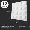 image:imageArt3d 100 Pack Decorative 3D Wall Panels 97 SqFeet PVC Interior Wall Dcor 118x118 BlackDynamic Cubes