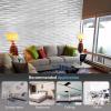 image:imageArt3d 100 Pack Decorative 3D Wall Panels 97 SqFeet PVC Interior Wall Dcor 118x118 BlackFlower Vase