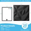 image:imageArt3d 100 Pack Decorative 3D Wall Panels 97 SqFeet PVC Interior Wall Dcor 118x118 BlackFrost Black