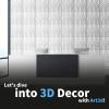 image:imageArt3d 100 Pack Decorative 3D Wall Panels 97 SqFeet PVC Interior Wall Dcor 118x118 BlackMaze