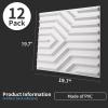 image:imageArt3d 100 Pack Decorative 3D Wall Panels 97 SqFeet PVC Interior Wall Dcor 118x118 BlackMaze
