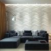 image:imageArt3d 100 Pack Decorative 3D Wall Panels 97 SqFeet PVC Interior Wall Dcor 118x118 BlackMilky White