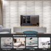 image:imageArt3d 100 Pack Decorative 3D Wall Panels 97 SqFeet PVC Interior Wall Dcor 118x118 BlackMilky White