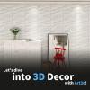 image:imageArt3d 100 Pack Decorative 3D Wall Panels 97 SqFeet PVC Interior Wall Dcor 118x118 BlackOcean