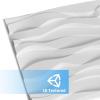 image:imageArt3d 100 Pack Decorative 3D Wall Panels 97 SqFeet PVC Interior Wall Dcor 118x118 BlackOcean