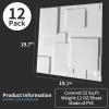 image:imageArt3d 100 Pack Decorative 3D Wall Panels 97 SqFeet PVC Interior Wall Dcor 118x118 BlackSnow White