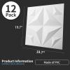 image:imageArt3d 100 Pack Decorative 3D Wall Panels 97 SqFeet PVC Interior Wall Dcor 118x118 BlackStar Fusion