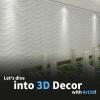 image:imageArt3d 100 Pack Decorative 3D Wall Panels 97 SqFeet PVC Interior Wall Dcor 118x118 BlackWave