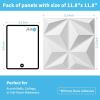 image:imageArt3d 100 Pack Decorative 3D Wall Panels 97 SqFeet PVC Interior Wall Dcor 118x118 BlackWhite