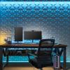 image:imageArt3d 100 Pack Decorative 3D Wall Panels 97 SqFeet PVC Interior Wall Dcor 118x118 BlackWhite