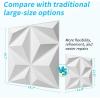 image:imageArt3d 100 Pack Decorative 3D Wall Panels 97 SqFeet PVC Interior Wall Dcor 118x118 BlackWhite