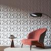 image:imageArt3d 100 Pack Decorative 3D Wall Panels 97 SqFeet PVC Interior Wall Dcor 118x118 BlackWhite