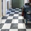 image:imageArt3d Peel and Stick Floor Tile 60Pack 12 x 12in Covers 60 Sqft Waterproof Vinyl Flooring Tiles Self Adhesive for Kitchen Bathroom amp Bedroom  Gray MarbleBlackWhite Marble