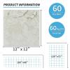 image:imageArt3d Peel and Stick Floor Tile 60Pack 12 x 12in Covers 60 Sqft Waterproof Vinyl Flooring Tiles Self Adhesive for Kitchen Bathroom amp Bedroom  Gray MarbleWhite Grey Vein Marble