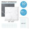 image:imageArt3d Peel and Stick Floor Tile 60Pack 12 x 12in Covers 60 Sqft Waterproof Vinyl Flooring Tiles Self Adhesive for Kitchen Bathroom amp Bedroom  Gray MarbleBlackWhite Marble