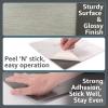 image:imageArt3d Peel and Stick Vinyl Floor Tiles 10Pack 12 x 12 inch Self Adhesive Waterproof Flooring Wood Planks for Kitchen Dining Room Bedrooms Cover 10 Sq Ft Taupe AshWhiteWashed