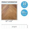 image:imageArt3d Peel and Stick Vinyl Floor Tiles 10Pack 12 x 12 inch Self Adhesive Waterproof Flooring Wood Planks for Kitchen Dining Room Bedrooms Cover 10 Sq Ft Taupe AshHerringbone  Brown