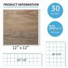 image:imageArt3d Peel and Stick Vinyl Floor Tiles 10Pack 12 x 12 inch Self Adhesive Waterproof Flooring Wood Planks for Kitchen Dining Room Bedrooms Cover 10 Sq Ft Taupe AshLight Brown