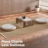 image:imageArt3d Peel and Stick Vinyl Floor Tiles 10Pack 12 x 12 inch Self Adhesive Waterproof Flooring Wood Planks for Kitchen Dining Room Bedrooms Cover 10 Sq Ft Taupe AshHerringbone  Brown