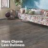 image:imageArt3d Peel and Stick Vinyl Floor Tiles 10Pack 12 x 12 inch Self Adhesive Waterproof Flooring Wood Planks for Kitchen Dining Room Bedrooms Cover 10 Sq Ft Taupe AshDark Brown