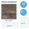 image:imageArt3d Peel and Stick Vinyl Floor Tiles 10Pack 12 x 12 inch Self Adhesive Waterproof Flooring Wood Planks for Kitchen Dining Room Bedrooms Cover 10 Sq Ft Taupe AshDark Brown