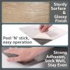image:imageArt3d Peel and Stick Vinyl Floor Tiles 10Pack 12 x 12 inch Self Adhesive Waterproof Flooring Wood Planks for Kitchen Dining Room Bedrooms Cover 10 Sq Ft Taupe AshLight Brown