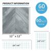 image:imageArt3d Peel and Stick Vinyl Floor Tiles 10Pack 12 x 12 inch Self Adhesive Waterproof Flooring Wood Planks for Kitchen Dining Room Bedrooms Cover 10 Sq Ft Taupe AshHerringbone  Grey
