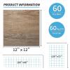image:imageArt3d Peel and Stick Vinyl Floor Tiles 10Pack 12 x 12 inch Self Adhesive Waterproof Flooring Wood Planks for Kitchen Dining Room Bedrooms Cover 10 Sq Ft Taupe AshLight Brown Ash