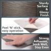 image:imageArt3d Peel and Stick Vinyl Floor Tiles 10Pack 12 x 12 inch Self Adhesive Waterproof Flooring Wood Planks for Kitchen Dining Room Bedrooms Cover 10 Sq Ft Taupe AshDark Brown