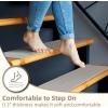 image:imageArt3d Stair Treads for Wooden Steps 15Pcs 8 X 30 X 03 Non Slip Stair Runner Rugs with Reusable Adhesive for Elders Kids and Dogs Machine Washable Peel and Stick Stair Treads Carpet BlackGray