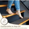 image:imageArt3d Stair Treads for Wooden Steps 15Pcs 8 X 30 X 03 Non Slip Stair Runner Rugs with Reusable Adhesive for Elders Kids and Dogs Machine Washable Peel and Stick Stair Treads Carpet BlackBlack