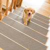 image:imageArt3d Stair Treads for Wooden Steps 15Pcs 8 X 30 X 03 Non Slip Stair Runner Rugs with Reusable Adhesive for Elders Kids and Dogs Machine Washable Peel and Stick Stair Treads Carpet BlackBeige
