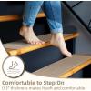 image:imageArt3d Stair Treads for Wooden Steps 15Pcs 8 X 30 X 03 Non Slip Stair Runner Rugs with Reusable Adhesive for Elders Kids and Dogs Machine Washable Peel and Stick Stair Treads Carpet BlackBeige