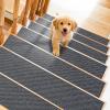image:imageArt3d Stair Treads for Wooden Steps 15Pcs 8 X 30 X 03 Non Slip Stair Runner Rugs with Reusable Adhesive for Elders Kids and Dogs Machine Washable Peel and Stick Stair Treads Carpet BlackBlack