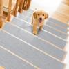 image:imageArt3d Stair Treads for Wooden Steps 15Pcs 8 X 30 X 03 Non Slip Stair Runner Rugs with Reusable Adhesive for Elders Kids and Dogs Machine Washable Peel and Stick Stair Treads Carpet BlackGray